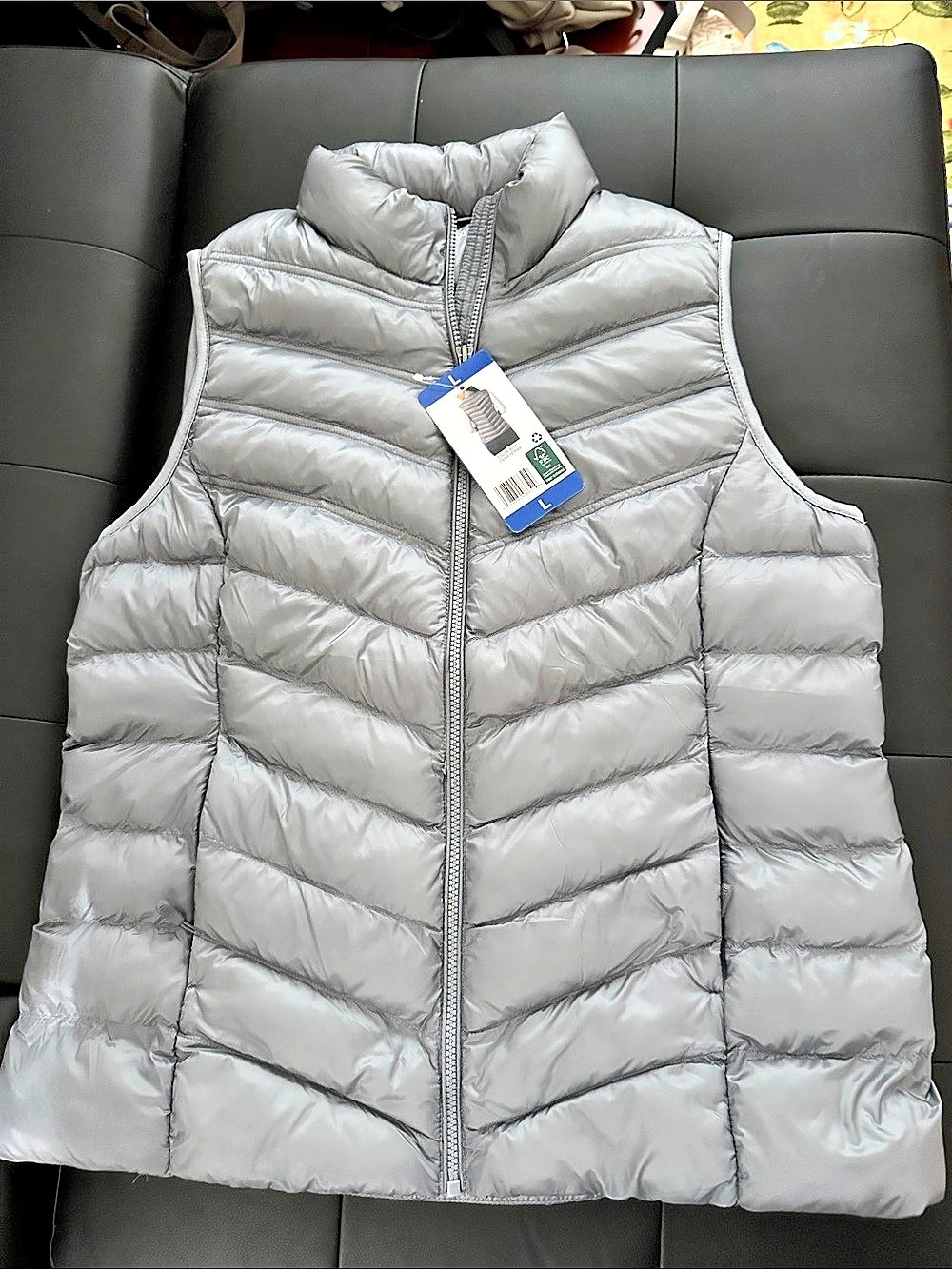 32 HEAT Women's Gray Puffer Vest NWT